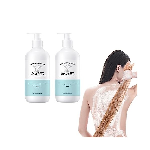 Nettoyant pour le corps au lait de chèvre, 100 ml de nettoyant pour le corps blanchissant au lait de chèvre, nettoyant en pro