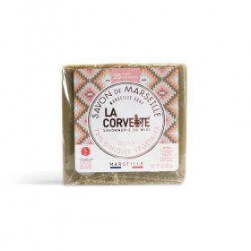 La Corvette, Le Cube Edition Limitée Savon de Marseille Olive, 300 g - Savon de Marseille traditionnel certifié naturel Cosmo
