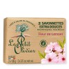 LE PETIT OLIVIER - 2 Savonnettes Extra Douces - Fleur De Cerisier - Parfum De La Région De Grasse - Nettoient La Peau En Douc