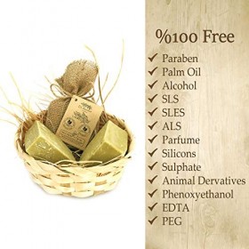 Dr.Ancient Barre de savon dAlep à lhuile de laurier%40 et à lhuile dolive%60 Bio Naturel Végétalien Traditionnel Fait à l