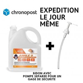 Savon Mains Naturel Microbilles Végétales - Sans Solvant - JUNGLE O 3 L - Pompe Intégrée