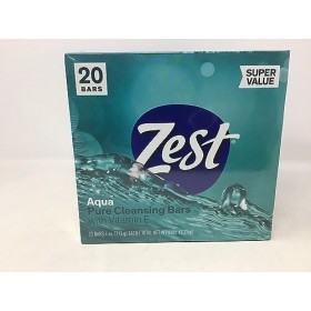 Zest Bar Soap Aqua 4oz Bar Soaps - 20 Bars by Zest BEAUTY English Manual 