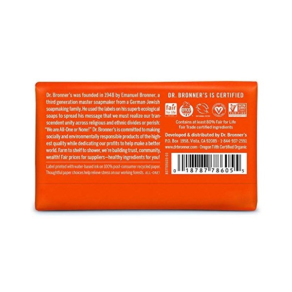 Savons de Dr. Bronner pure magie-savon de Castille, All-One chanvre arbre à thé, bars 5 onces pack de 6 