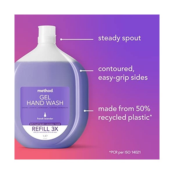 Method Recharge de lavage à la main, lavande française, 1064 ml