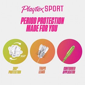 Playtex Sport Tampon Multipack, Unscented, 36-count Box Pack of 2 by Playtex English Manual 