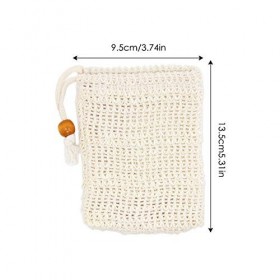 BetterJonny Lot de 10 sachets de savon en fibre naturelle avec porte-savon en sisal pour mousser ou sécher les savons