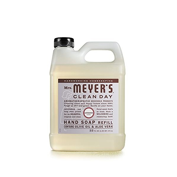 Meyers Lavande Savon liquide recharge Contient lhuile dolive et laloe vera 935,5 gram 