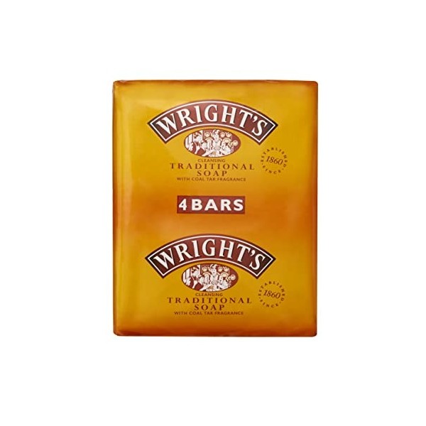 Wrights Traditional Soap With Coal Tar Fragrance 4 bars for the price of 3