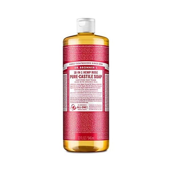 Savon liquide rose Dr Bronners 945 ml