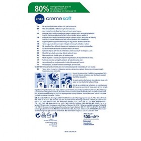 Nivea Crème Soft Sachet Recharge 500 ml lemballage peut varier 