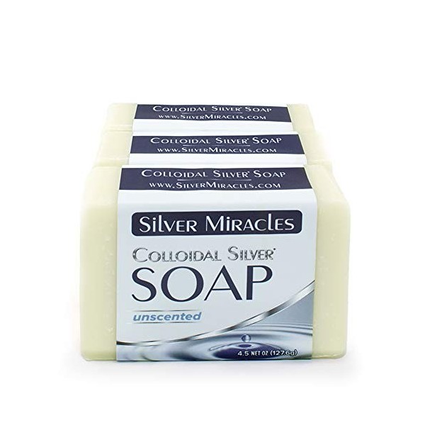 Silver Miracles Colloidal Silver Soap - 3 Paquet