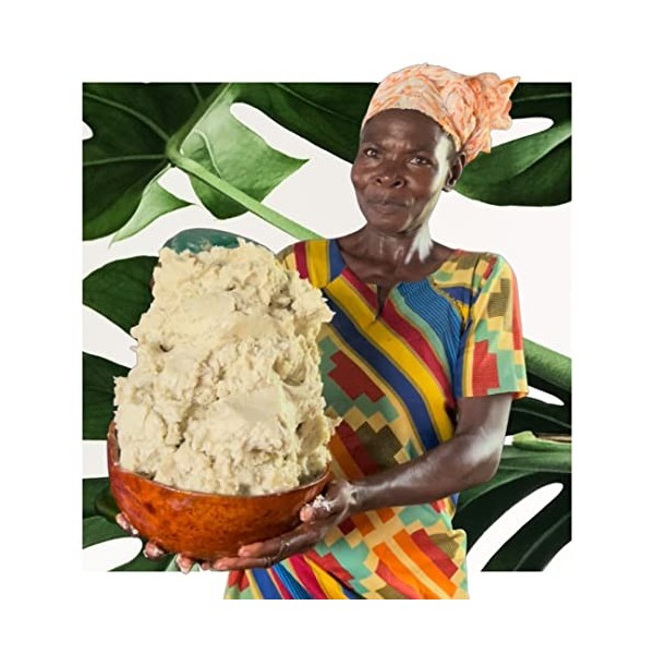 FairTale GHANA Beurre de Karité Africain Brut 5 KG. Récolté Sauvage, dorigine éthique, 100% Naturel, Non raffiné, à Base de 