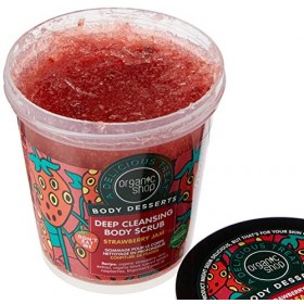 Organic Shop Body Desserts Deep Cleansing Body Scrub Strawberry Jam 450ml