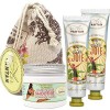 Coffret Beauté Main- 1 Gommage 50ml Huile Amande Douce & Aloe Vera+ Lot 2x25 ml Cremes Mains Fleur DOranger, Rose/Beurre de 