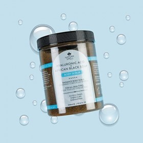 Nature Spell Savon noir africain et gommage corporel à lacide hyaluronique 300 ml