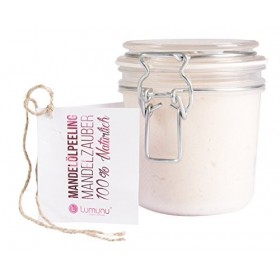 Lumunu by Venize Deluxe 3-en-1 crème exfoliante à lhuile damande, exfoliant corporel 100% naturel dans un verre à repasser 