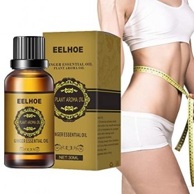 Huile de Gingembre Drainage du Ventre,Belly Drainage Ginger Oil, Huile Essentielle de Gingembre,Huiles De Massage,Soulager Le
