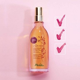 Melvita Huile Fermeté Suractivée Bio Or Rose Soin Corps Minceur Raffermissant 100% Naturel, Flacon, 100 ml