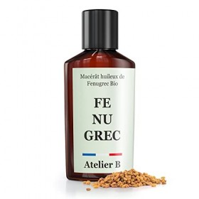 Atelier B - Huile de Fenugrec Bio - Pousse et Brillance des Cheveux, Réduction des Rides, Raffermissement et Augmentation de 