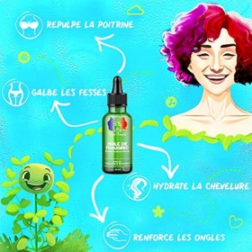 Nattie Frenchie - Huile de Fenugrec issue de lagriculture biologique - Corps, Poitrine, Fesses, Visage, Cheveux, Ongles - Fa