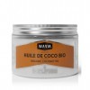 WAAM Cosmetics – Huile végétale de Coco BIO en pot – 100% pure et naturelle – Première pression à froid – Cosmétique & Alimen