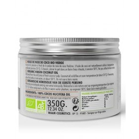 WAAM Cosmetics – Huile végétale de Coco BIO en pot – 100% pure et naturelle – Première pression à froid – Cosmétique & Alimen