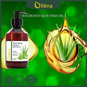 Huile macérée dAloe Vera pure · Huile dAloe Vera pour le corps, le visage et les cheveux · Huile naturelle pour le massage 
