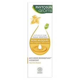 PHYTOSUN AROMS Huile Végétale de Rose Musquée Bio - 100% Pure et Vierge - Anti-rides Redensifiant* et Hydratant - Pour Tous T