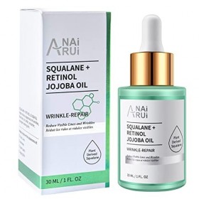 ANAiRUi Huile pour le Visage | Squalane + Rétinol + Huile de Jojoba | Anti-age/Anti-rides et ridules/Nourrit/Regenre/Maintien