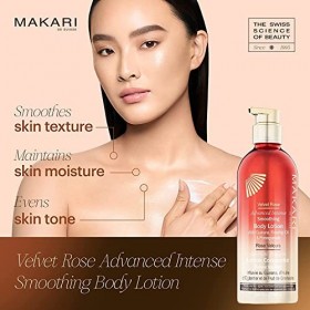 Makari Velvet Rose Advanced Intense Smoothing Body Lotion | Crème anti-âge hydratante, éclaircissante et raffermissante avec 