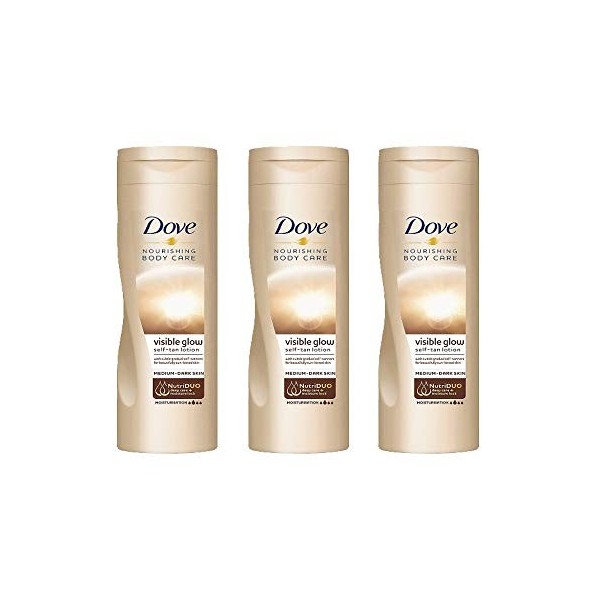 3x Dove Summer Glow Body Lotion for Normal to Dark Skin 250ml