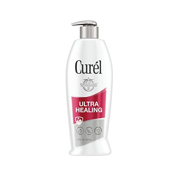 Curel Lotion hydratante intensive Ultra Healing pour peaux extra-sèches - Guérit et protège la peau pendant 24 heures - 384 m