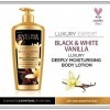 Eveline Cosmetics Luxury Expert Black & White Vanilla Hydratant Corporel Luxueux Pour Femmes | 350 ml | Lotion Corporelle Pou