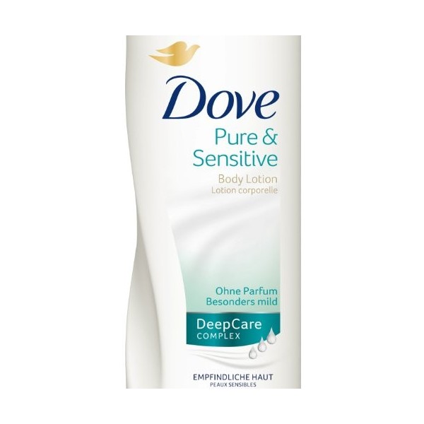 Dove Pure & Sensitive Lot de 3 lotions hydratantes pour le corps 400 ml