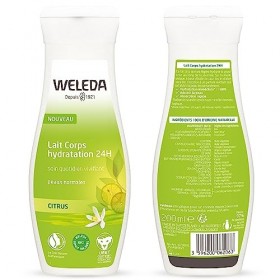 WELEDA - Lait Corps Hydratation 24&nbsp;h au Citrus - Peaux Normales - Soin Quotidien Vivifiant - Flacon 200&nbsp;ml