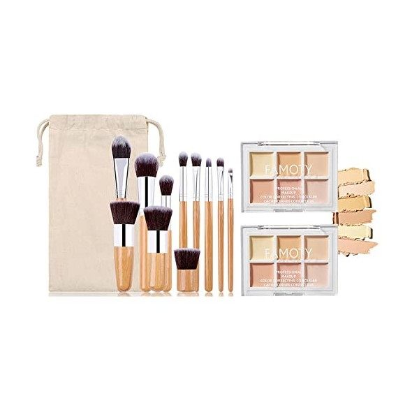 Palette Correcteur de Teint, MKNZOME 12 Couleurs Concealer Anti Cerne Correcteur Maquillage Femme Longue Tenue Imperméable Pa