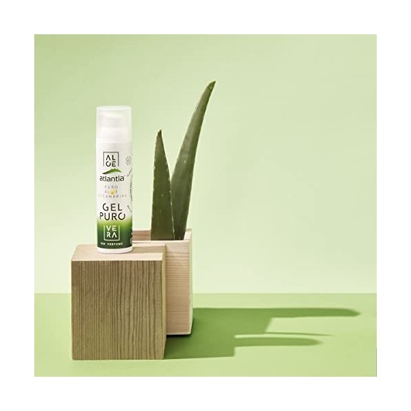 Atlantia Aloe Pure Aloe Vera Gel, Hydrates & Soothes the Skin, Contains 96% Pure Aloe Vera Juice, Helps With Cell Regeneratio