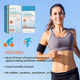 Bâton anti-frottement Glide étanche, Chafing Stick Women for Running, Protection de la peau pour lavant-bras, le talon et la
