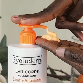 Evoluderm - Trio Éclat Naturel Carotte- 1x Lait Corps Nourrissant Carotte Vitaminée 500 ml + 2x Huile de Beauté Bonne Mine à 