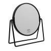 PARSA Beauty Miroir a Main Ovale 14,5 x 11,5 cm Anthracite - Miroir Coiffeur avec poignée Ergonomique - Hand Mirror Pratiqu