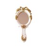 Miroir à main vintage - Miroir de maquillage - Or rose - Miroir compact de voyage - Cadeau pour maman, épouse, petite amie