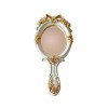 Miroir à main vintage - Miroir de maquillage - Or rose - Miroir compact de voyage - Cadeau pour maman, épouse, petite amie