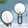 Anseom Miroir Double Face Miroir Pliable avec Poignée Miroir à Main Double Face Miroir à Main avec Poignée Miroir de Voyage P