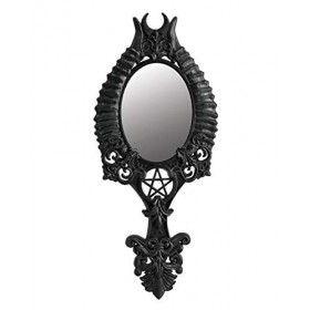 Horror-Shop Miroir à Main Gothique avec Cornes De Baphomet