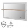 Miroir avec Barre Montessori incassable 110 x 65 | Miroir Jeux déveil et motricité Enfant 6 Mois, 1 an | Bois Naturel antiba