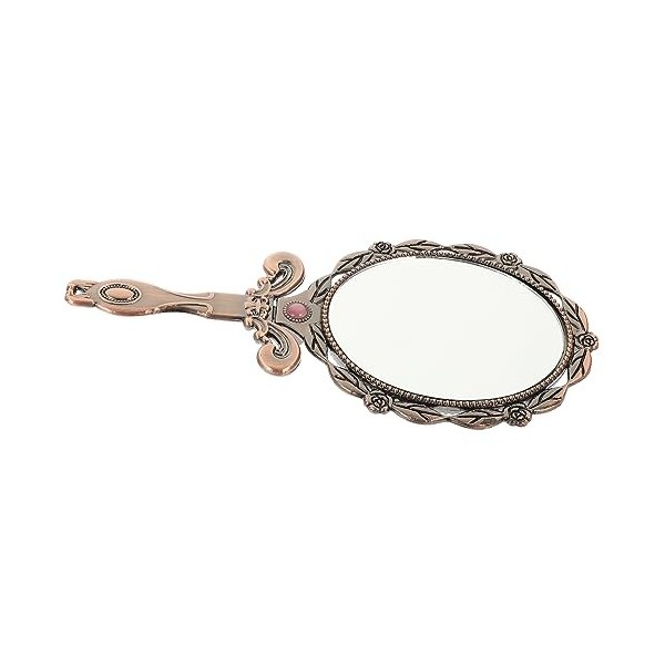 FRCOLOR Miroir De Courtoisie en Alliage De Zinc Miroir De Maquillage De Voyage Éclairé en Verre Miroir De Poignée De Sac À Ma