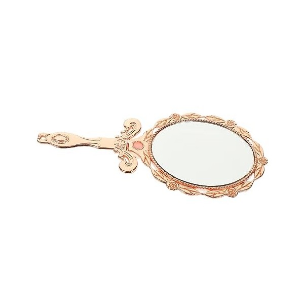 FRCOLOR Miroir De Courtoisie en Alliage De Zinc Miroir De Maquillage De Voyage Éclairé en Verre Miroir De Poignée De Sac À Ma