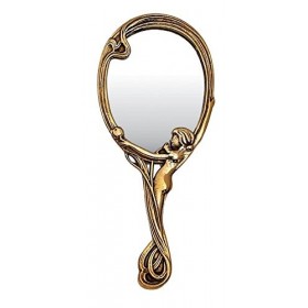 Arterameferro – Miroir à main en laiton poli, pour femme