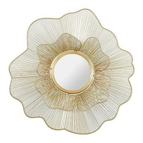 marque Ostaria Miroir Fleur métal doré D70
