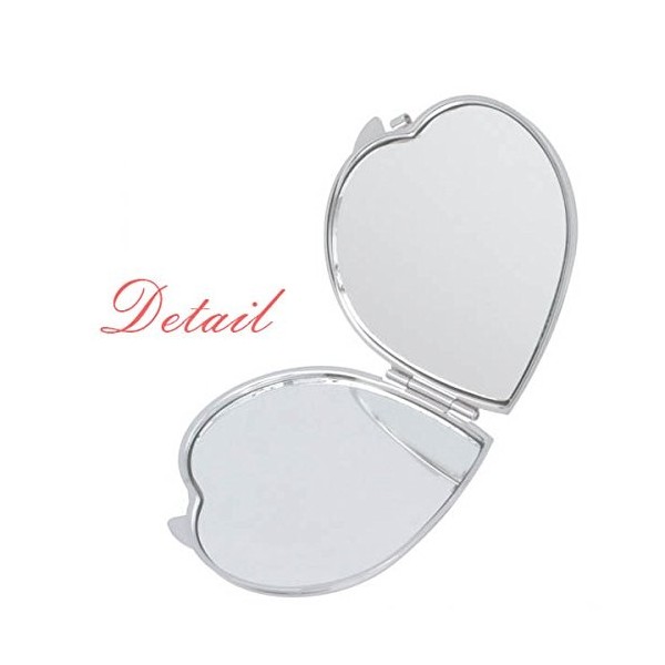 DIYthinker Yaoundé Cameroun Emblème National Coeur Miroir Compact Maquillage Portable Mignon Cadeau Miroirs de Poche à la Mai